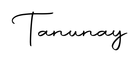 Designed for modern professionals: Tanunay name signature crafted with Autography-DOLnW script. Ready for digital PDF workflows. Tanunay signature style 10 images and pictures png