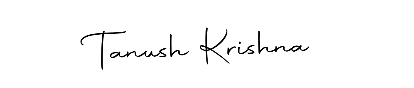 You should practise on your own different ways (Autography-DOLnW) to write your name (Tanush Krishna) in signature. don't let someone else do it for you. Tanush Krishna signature style 10 images and pictures png