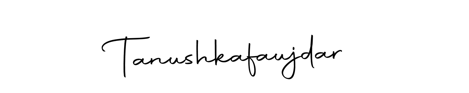 Create a beautiful signature design for name Tanushkafaujdar. With this signature (Autography-DOLnW) fonts, you can make a handwritten signature for free. Tanushkafaujdar signature style 10 images and pictures png