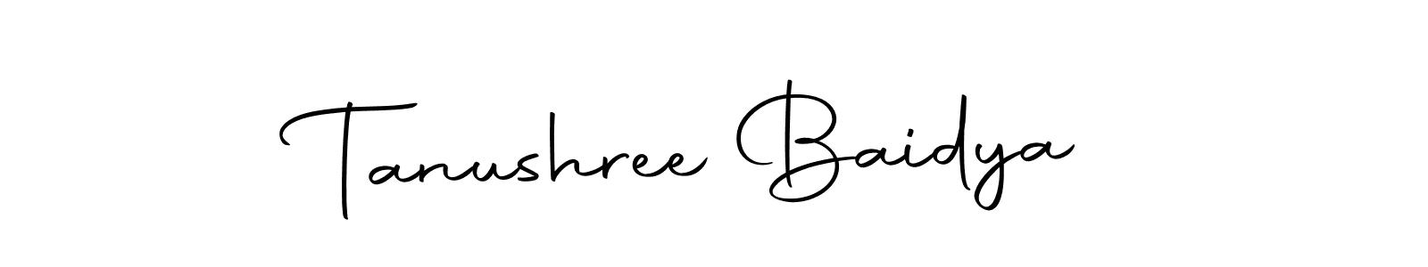 Create a beautiful signature design for name Tanushree Baidya. With this signature (Autography-DOLnW) fonts, you can make a handwritten signature for free. Tanushree Baidya signature style 10 images and pictures png