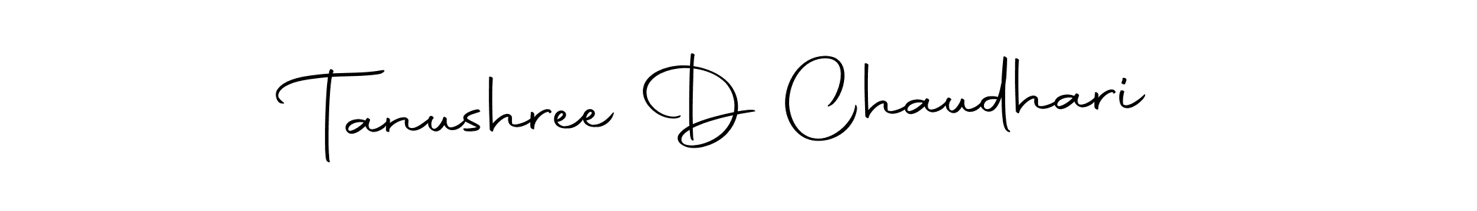 Use a signature maker to create a handwritten signature online. With this signature software, you can design (Autography-DOLnW) your own signature for name Tanushree D Chaudhari. Tanushree D Chaudhari signature style 10 images and pictures png