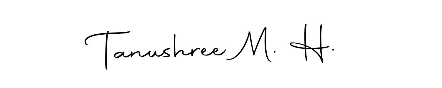 This is the best signature style for the Tanushree M. H. name. Also you like these signature font (Autography-DOLnW). Mix name signature. Tanushree M. H. signature style 10 images and pictures png