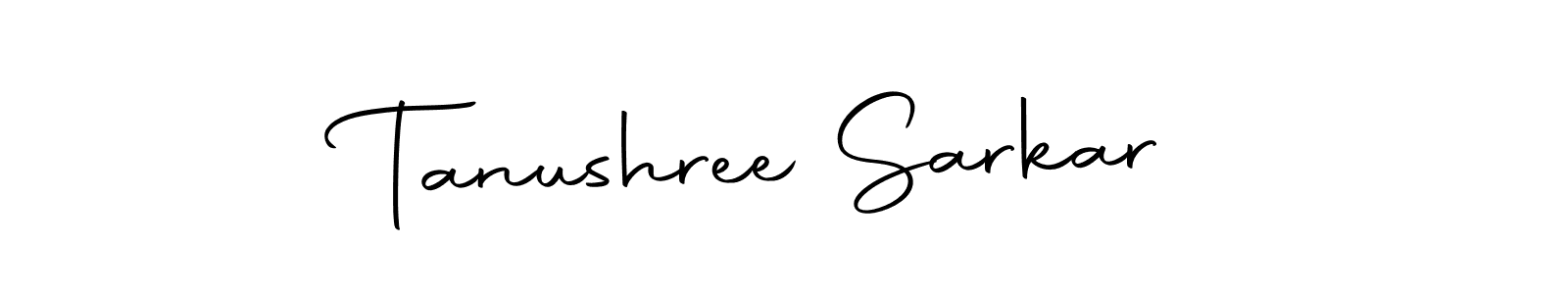 How to make Tanushree Sarkar name signature. Use Autography-DOLnW style for creating short signs online. This is the latest handwritten sign. Tanushree Sarkar signature style 10 images and pictures png