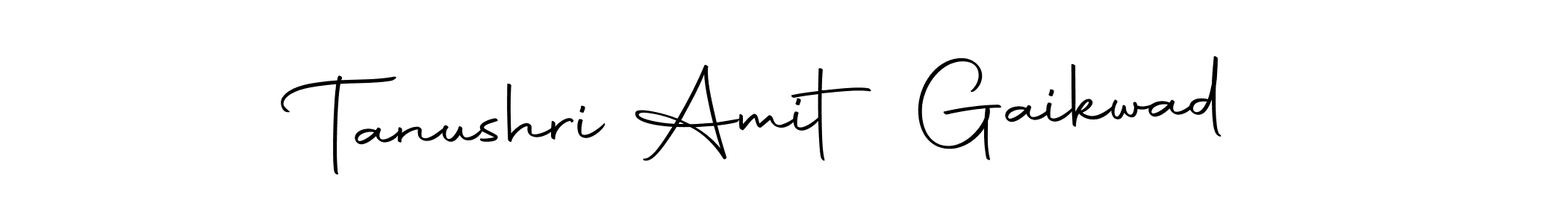 How to make Tanushri Amit Gaikwad name signature. Use Autography-DOLnW style for creating short signs online. This is the latest handwritten sign. Tanushri Amit Gaikwad signature style 10 images and pictures png