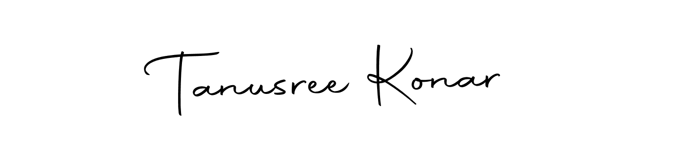 How to make Tanusree Konar name signature. Use Autography-DOLnW style for creating short signs online. This is the latest handwritten sign. Tanusree Konar signature style 10 images and pictures png