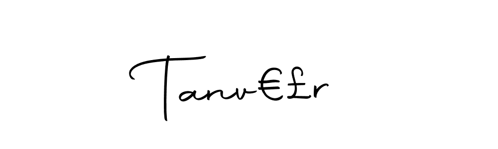 Use a signature maker to create a handwritten signature online. With this signature software, you can design (Autography-DOLnW) your own signature for name Tanv€£r. Tanv€£r signature style 10 images and pictures png