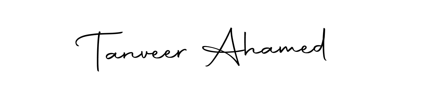 Design your own signature with our free online signature maker. With this signature software, you can create a handwritten (Autography-DOLnW) signature for name Tanveer Ahamed. Tanveer Ahamed signature style 10 images and pictures png