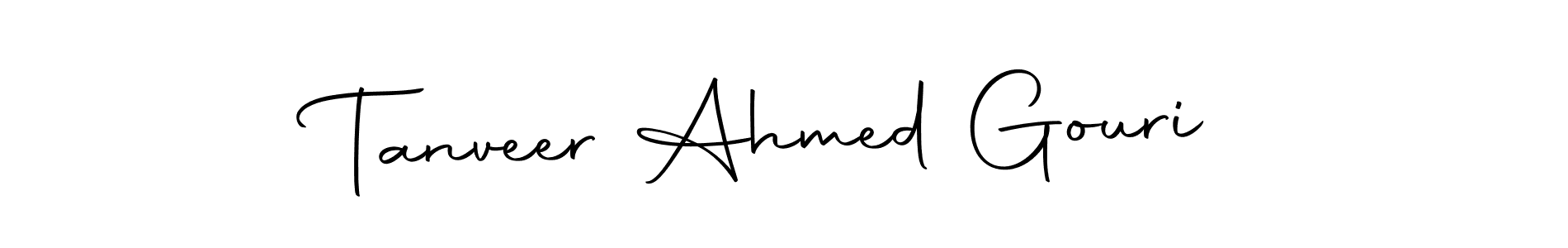 Tanveer Ahmed Gouri stylish signature style. Best Handwritten Sign (Autography-DOLnW) for my name. Handwritten Signature Collection Ideas for my name Tanveer Ahmed Gouri. Tanveer Ahmed Gouri signature style 10 images and pictures png