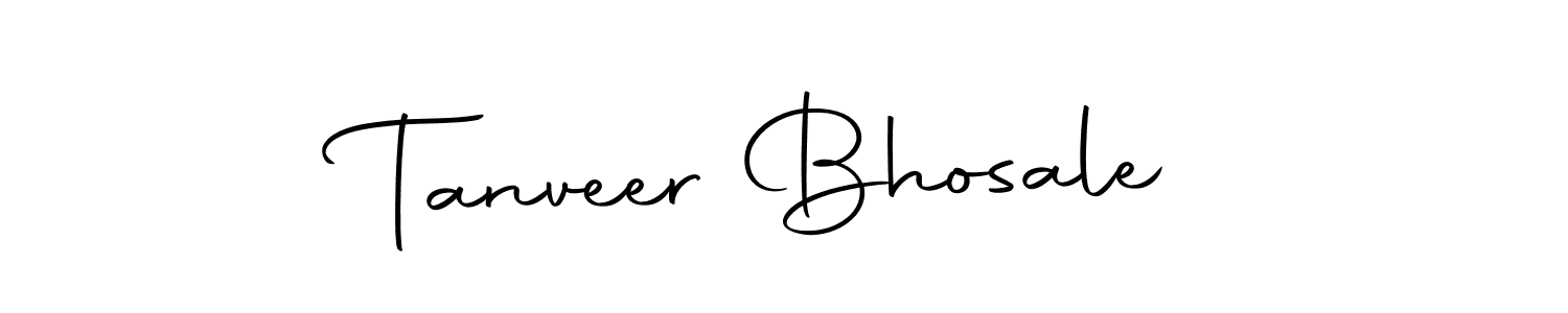 Use a signature maker to create a handwritten signature online. With this signature software, you can design (Autography-DOLnW) your own signature for name Tanveer Bhosale. Tanveer Bhosale signature style 10 images and pictures png