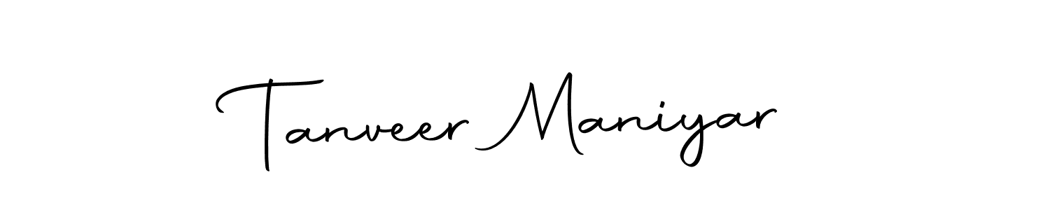 Tanveer Maniyar stylish signature style. Best Handwritten Sign (Autography-DOLnW) for my name. Handwritten Signature Collection Ideas for my name Tanveer Maniyar. Tanveer Maniyar signature style 10 images and pictures png