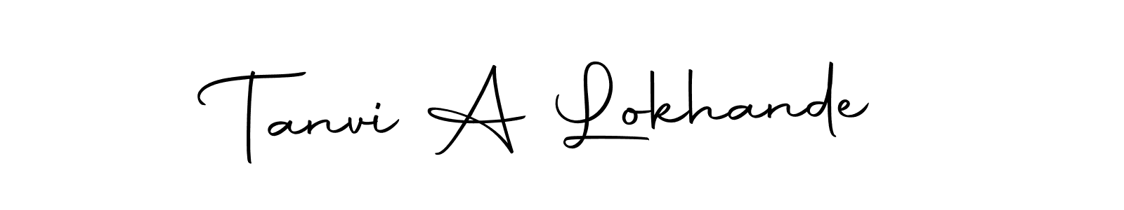 You should practise on your own different ways (Autography-DOLnW) to write your name (Tanvi A Lokhande) in signature. don't let someone else do it for you. Tanvi A Lokhande signature style 10 images and pictures png