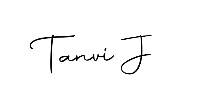 Make a beautiful signature design for name Tanvi J. Use this online signature maker to create a handwritten signature for free. Tanvi J signature style 10 images and pictures png