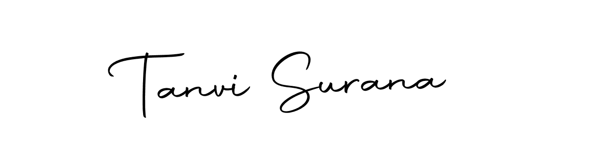 Create a beautiful signature design for name Tanvi Surana. With this signature (Autography-DOLnW) fonts, you can make a handwritten signature for free. Tanvi Surana signature style 10 images and pictures png