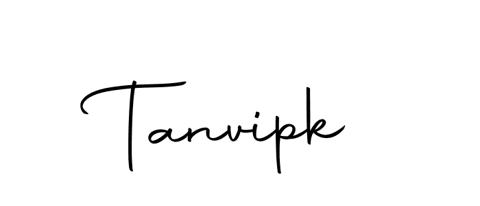 Use a signature maker to create a handwritten signature online. With this signature software, you can design (Autography-DOLnW) your own signature for name Tanvipk. Tanvipk signature style 10 images and pictures png