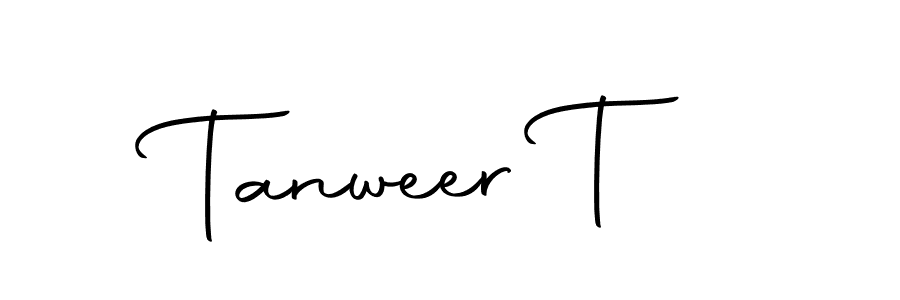 Similarly Autography-DOLnW is the best handwritten signature design. Signature creator online .You can use it as an online autograph creator for name Tanweer T. Tanweer T signature style 10 images and pictures png