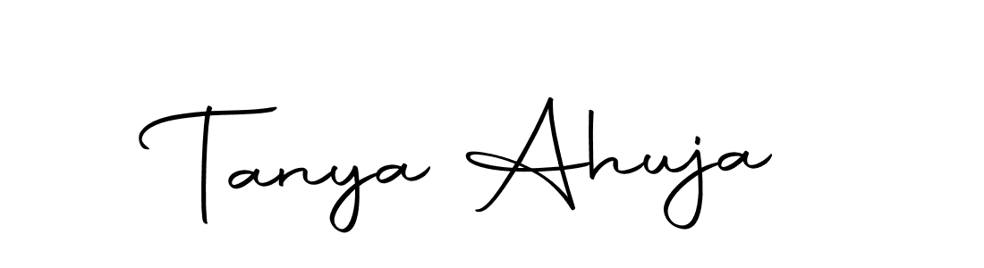 You should practise on your own different ways (Autography-DOLnW) to write your name (Tanya Ahuja) in signature. don't let someone else do it for you. Tanya Ahuja signature style 10 images and pictures png