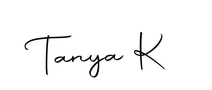 Design your own signature with our free online signature maker. With this signature software, you can create a handwritten (Autography-DOLnW) signature for name Tanya K. Tanya K signature style 10 images and pictures png