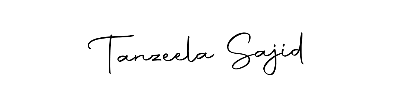 Use a signature maker to create a handwritten signature online. With this signature software, you can design (Autography-DOLnW) your own signature for name Tanzeela Sajid. Tanzeela Sajid signature style 10 images and pictures png