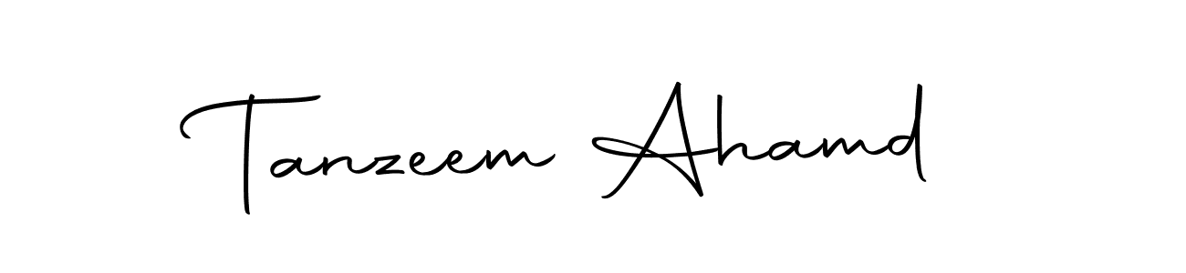 Make a beautiful signature design for name Tanzeem Ahamd. With this signature (Autography-DOLnW) style, you can create a handwritten signature for free. Tanzeem Ahamd signature style 10 images and pictures png