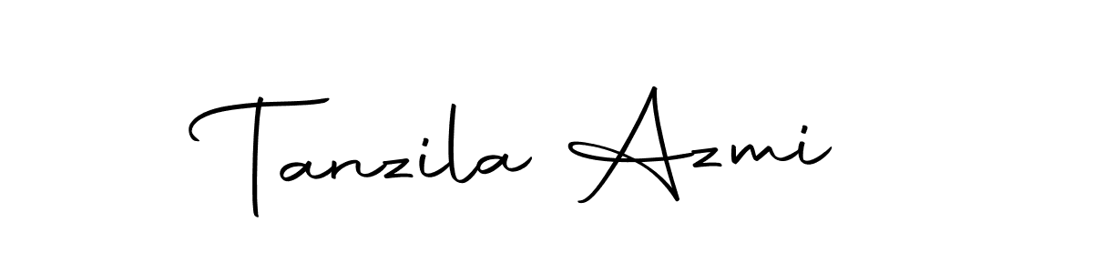 Design your own signature with our free online signature maker. With this signature software, you can create a handwritten (Autography-DOLnW) signature for name Tanzila Azmi. Tanzila Azmi signature style 10 images and pictures png