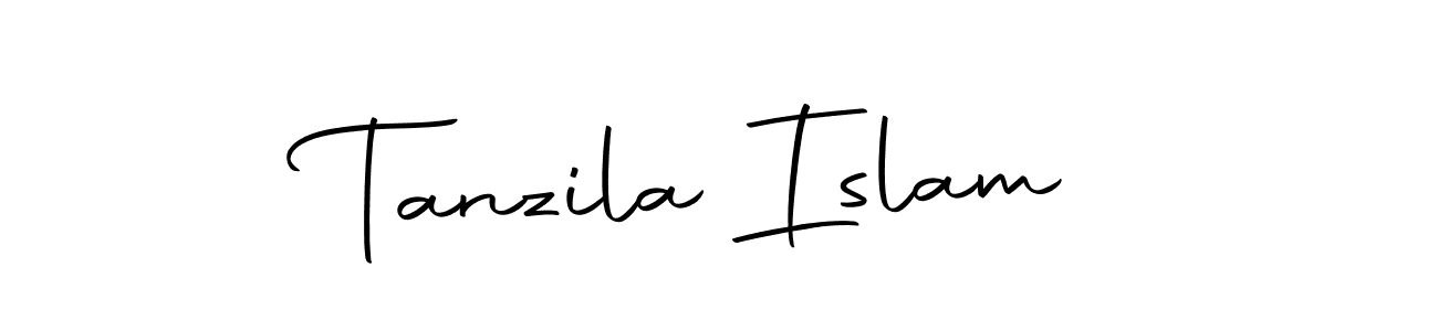 Design your own signature with our free online signature maker. With this signature software, you can create a handwritten (Autography-DOLnW) signature for name Tanzila Islam. Tanzila Islam signature style 10 images and pictures png