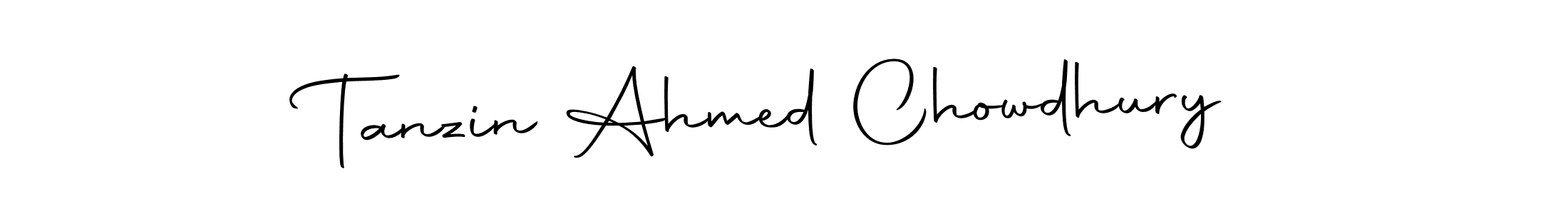 How to make Tanzin Ahmed Chowdhury name signature. Use Autography-DOLnW style for creating short signs online. This is the latest handwritten sign. Tanzin Ahmed Chowdhury signature style 10 images and pictures png