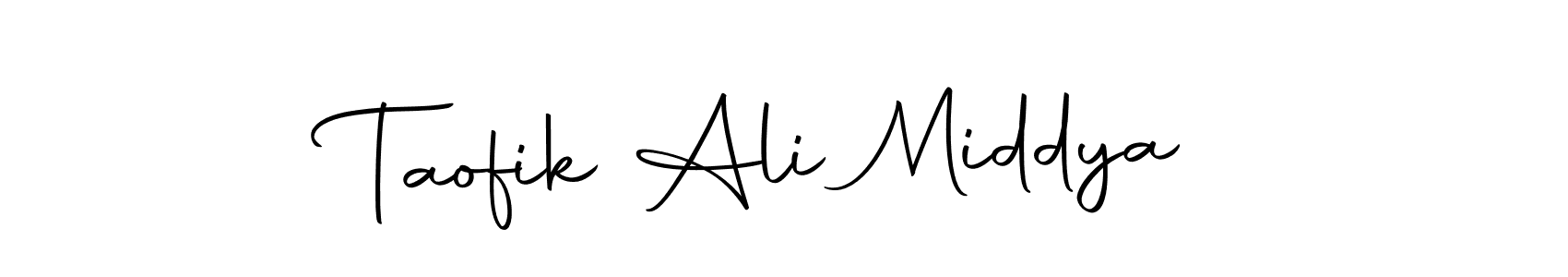 Create a beautiful signature design for name Taofik Ali Middya. With this signature (Autography-DOLnW) fonts, you can make a handwritten signature for free. Taofik Ali Middya signature style 10 images and pictures png