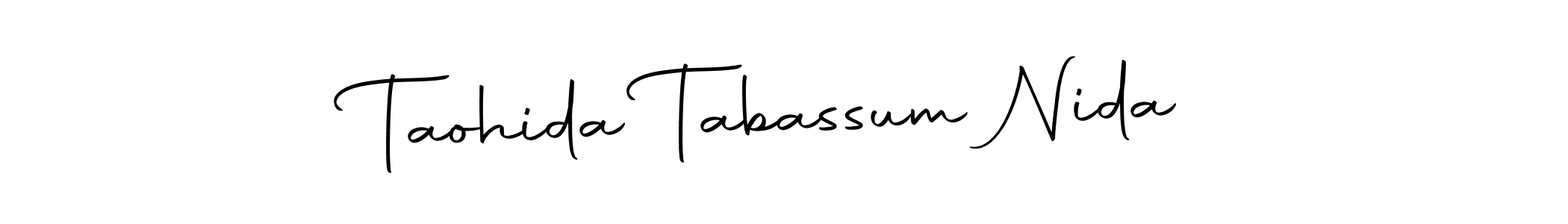 Autography-DOLnW is a professional signature style that is perfect for those who want to add a touch of class to their signature. It is also a great choice for those who want to make their signature more unique. Get Taohida Tabassum Nida name to fancy signature for free. Taohida Tabassum Nida signature style 10 images and pictures png