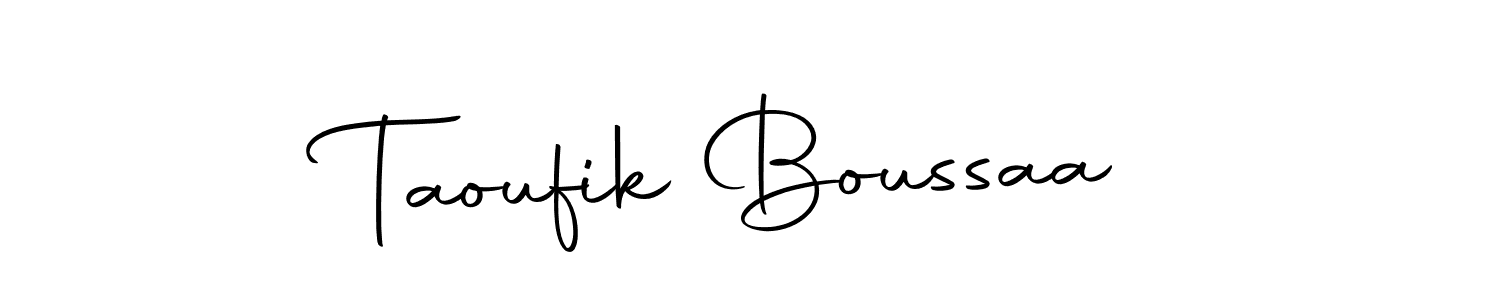 Make a beautiful signature design for name Taoufik Boussaa. With this signature (Autography-DOLnW) style, you can create a handwritten signature for free. Taoufik Boussaa signature style 10 images and pictures png