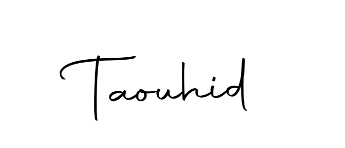 Design your own signature with our free online signature maker. With this signature software, you can create a handwritten (Autography-DOLnW) signature for name Taouhid. Taouhid signature style 10 images and pictures png