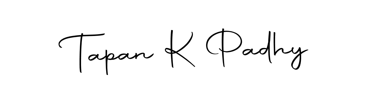 Create a beautiful signature design for name Tapan K Padhy. With this signature (Autography-DOLnW) fonts, you can make a handwritten signature for free. Tapan K Padhy signature style 10 images and pictures png