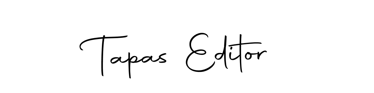 The best way (Autography-DOLnW) to make a short signature is to pick only two or three words in your name. The name Tapas Editor include a total of six letters. For converting this name. Tapas Editor signature style 10 images and pictures png