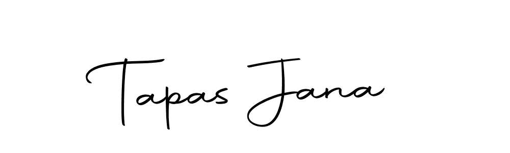 You should practise on your own different ways (Autography-DOLnW) to write your name (Tapas Jana) in signature. don't let someone else do it for you. Tapas Jana signature style 10 images and pictures png