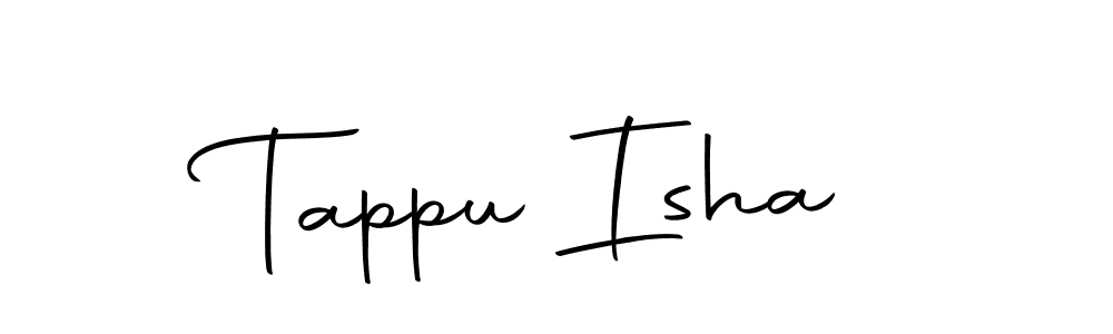 if you are searching for the best signature style for your name Tappu Isha. so please give up your signature search. here we have designed multiple signature styles  using Autography-DOLnW. Tappu Isha signature style 10 images and pictures png