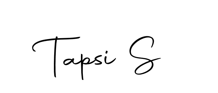 How to make Tapsi S name signature. Use Autography-DOLnW style for creating short signs online. This is the latest handwritten sign. Tapsi S signature style 10 images and pictures png