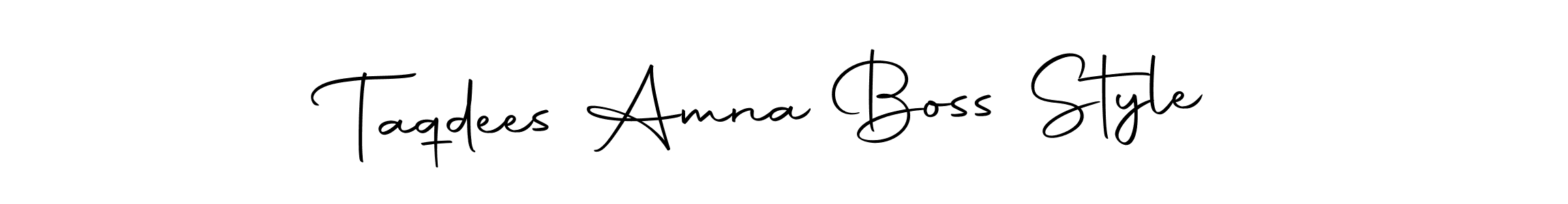 Make a short Taqdees Amna Boss Style signature style. Manage your documents anywhere anytime using Autography-DOLnW. Create and add eSignatures, submit forms, share and send files easily. Taqdees Amna Boss Style signature style 10 images and pictures png
