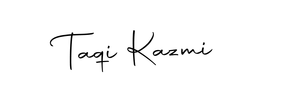Design your own signature with our free online signature maker. With this signature software, you can create a handwritten (Autography-DOLnW) signature for name Taqi Kazmi. Taqi Kazmi signature style 10 images and pictures png