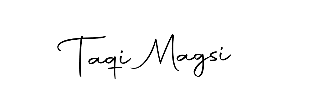 Create a beautiful signature design for name Taqi Magsi. With this signature (Autography-DOLnW) fonts, you can make a handwritten signature for free. Taqi Magsi signature style 10 images and pictures png