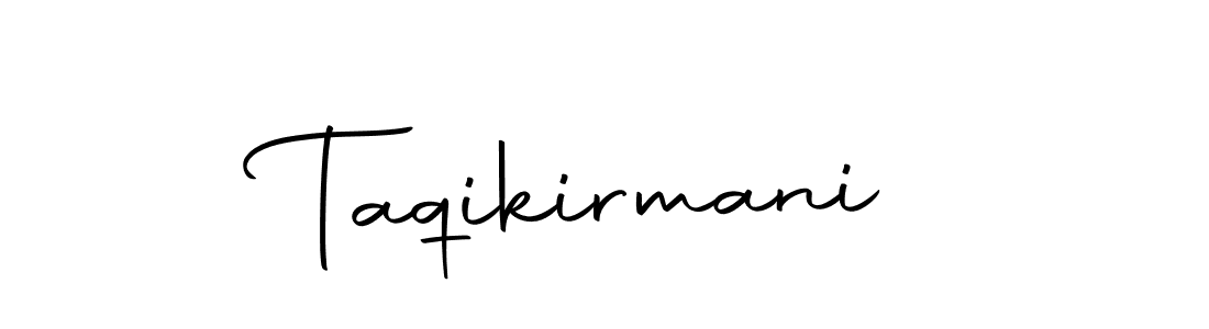 Make a beautiful signature design for name Taqikirmani. With this signature (Autography-DOLnW) style, you can create a handwritten signature for free. Taqikirmani signature style 10 images and pictures png
