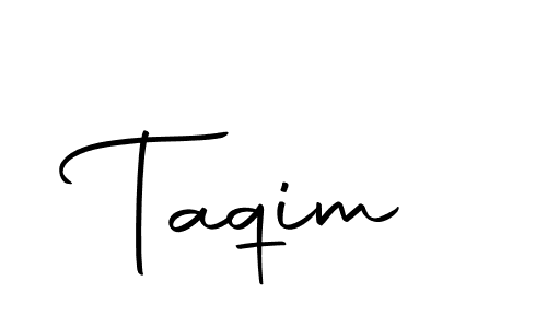 Design your own signature with our free online signature maker. With this signature software, you can create a handwritten (Autography-DOLnW) signature for name Taqim. Taqim signature style 10 images and pictures png