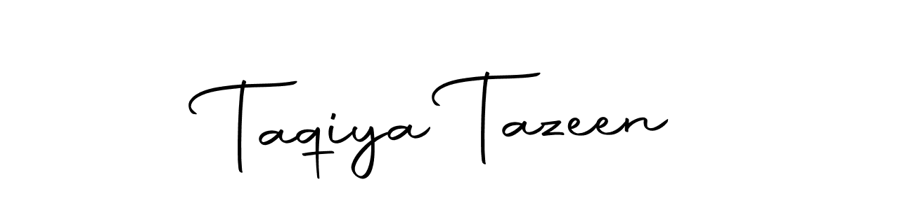 Create a beautiful signature design for name Taqiya Tazeen. With this signature (Autography-DOLnW) fonts, you can make a handwritten signature for free. Taqiya Tazeen signature style 10 images and pictures png