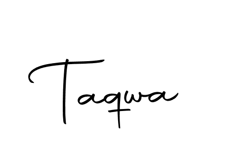 Design your own signature with our free online signature maker. With this signature software, you can create a handwritten (Autography-DOLnW) signature for name Taqwa. Taqwa signature style 10 images and pictures png