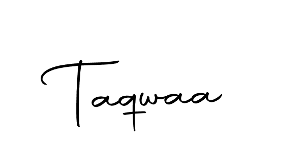 Design your own signature with our free online signature maker. With this signature software, you can create a handwritten (Autography-DOLnW) signature for name Taqwaa. Taqwaa signature style 10 images and pictures png