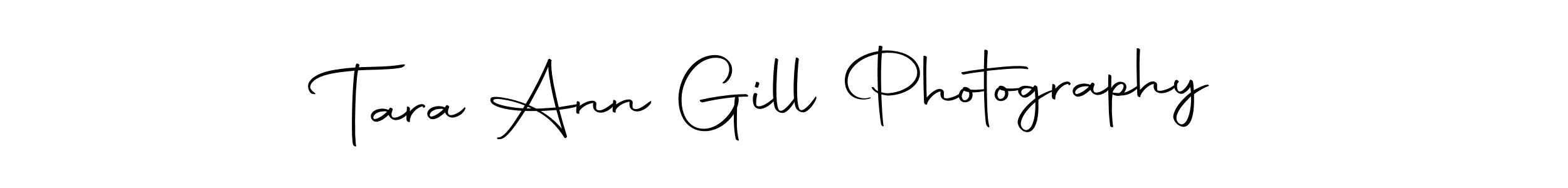 How to make Tara Ann Gill Photography name signature. Use Autography-DOLnW style for creating short signs online. This is the latest handwritten sign. Tara Ann Gill Photography signature style 10 images and pictures png