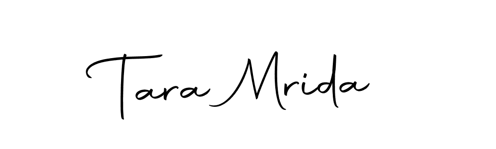 How to make Tara Mrida name signature. Use Autography-DOLnW style for creating short signs online. This is the latest handwritten sign. Tara Mrida signature style 10 images and pictures png