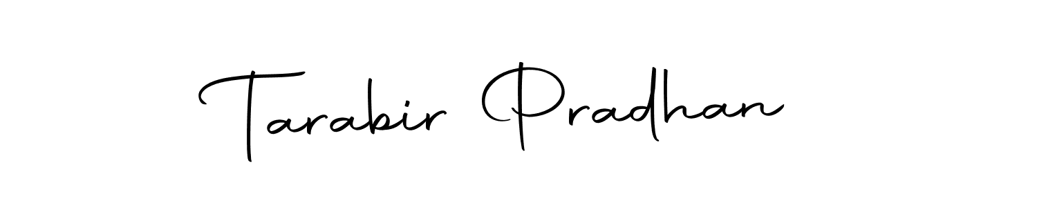 How to make Tarabir Pradhan name signature. Use Autography-DOLnW style for creating short signs online. This is the latest handwritten sign. Tarabir Pradhan signature style 10 images and pictures png