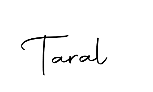 Create a beautiful signature design for name Taral. With this signature (Autography-DOLnW) fonts, you can make a handwritten signature for free. Taral signature style 10 images and pictures png