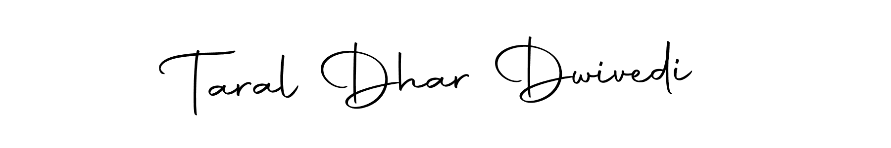 Create a beautiful signature design for name Taral Dhar Dwivedi. With this signature (Autography-DOLnW) fonts, you can make a handwritten signature for free. Taral Dhar Dwivedi signature style 10 images and pictures png