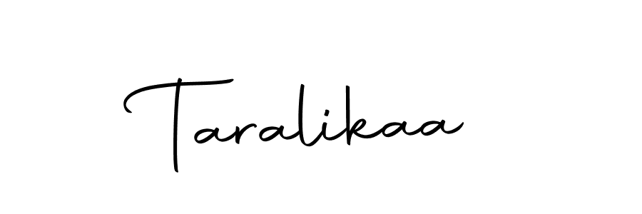 Design your own signature with our free online signature maker. With this signature software, you can create a handwritten (Autography-DOLnW) signature for name Taralikaa. Taralikaa signature style 10 images and pictures png