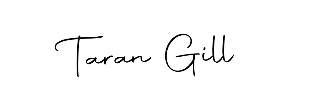 How to make Taran Gill name signature. Use Autography-DOLnW style for creating short signs online. This is the latest handwritten sign. Taran Gill signature style 10 images and pictures png